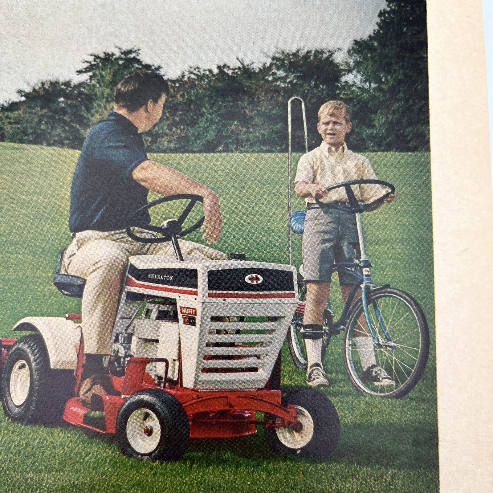1969 Huffy Caprice Huffy Sheraton lawn tractors Print Ad 13.5×10&Prime; the wheel bike