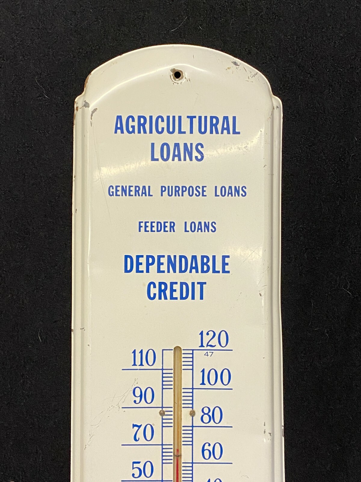 Vintage Farm Agriculture Bank Loan Thermometer Southwestern Minn Credit Assoc.