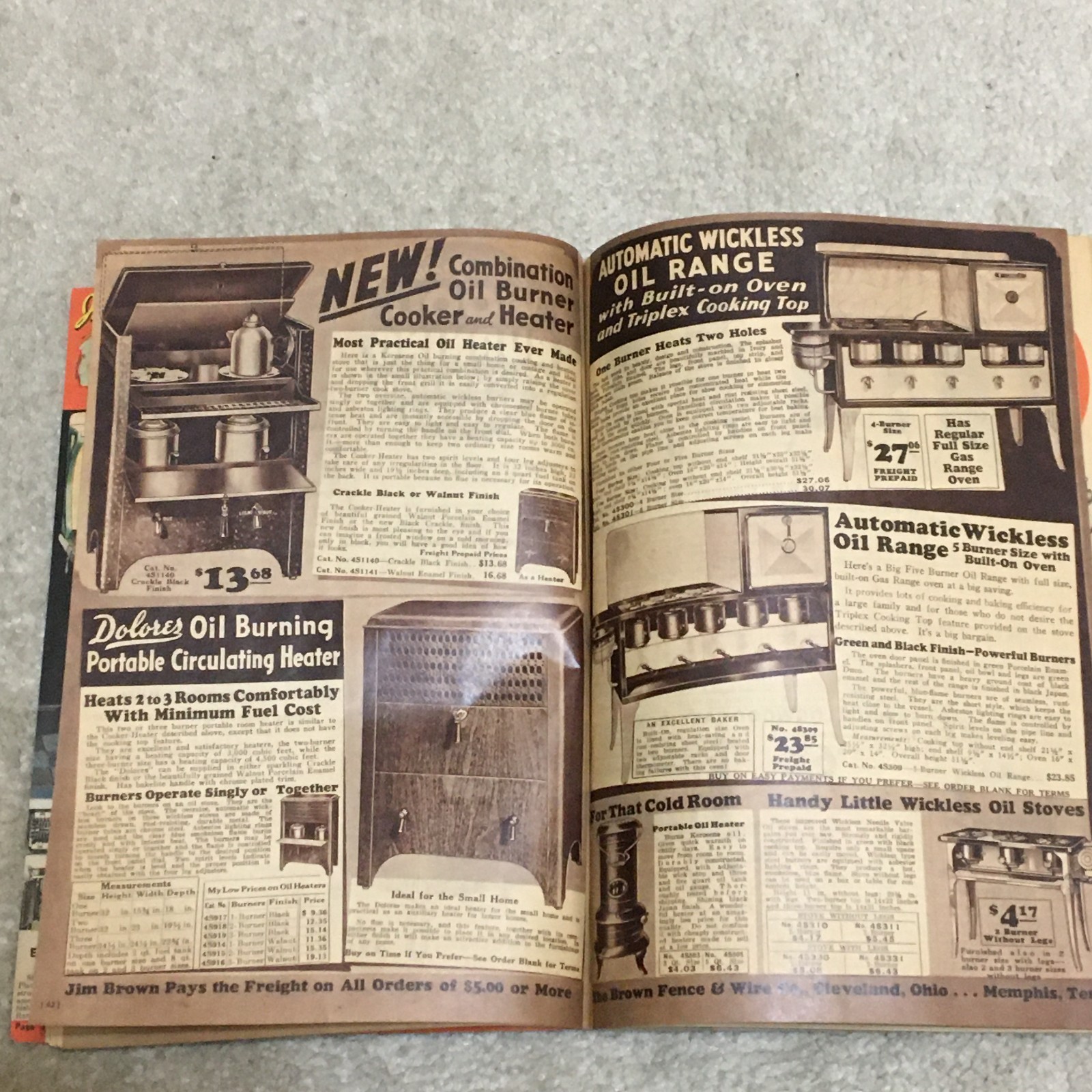 Vntg 1935 Jim Brown&rsquo;s Bargain Book Catalog, Tools Fence Heater Range Paint Roof