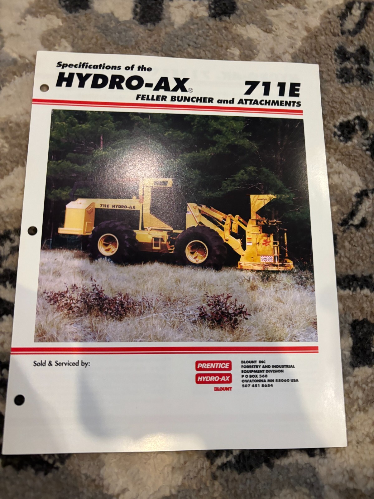 Prentice Hydro-Ax 711E Feller Buncher & Attachments Brochure FCCA25