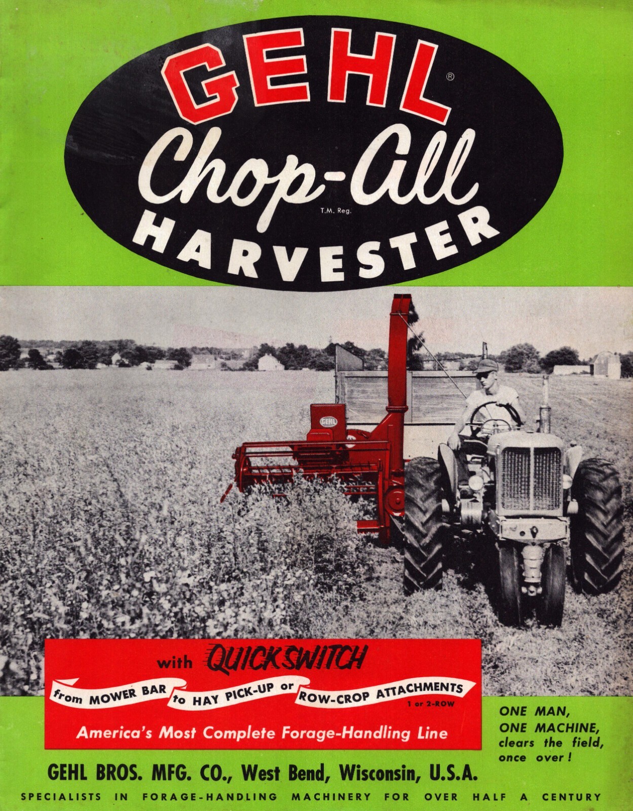 1954 Gehl Chop-All Harvester Catalog West Bend Wisconsin