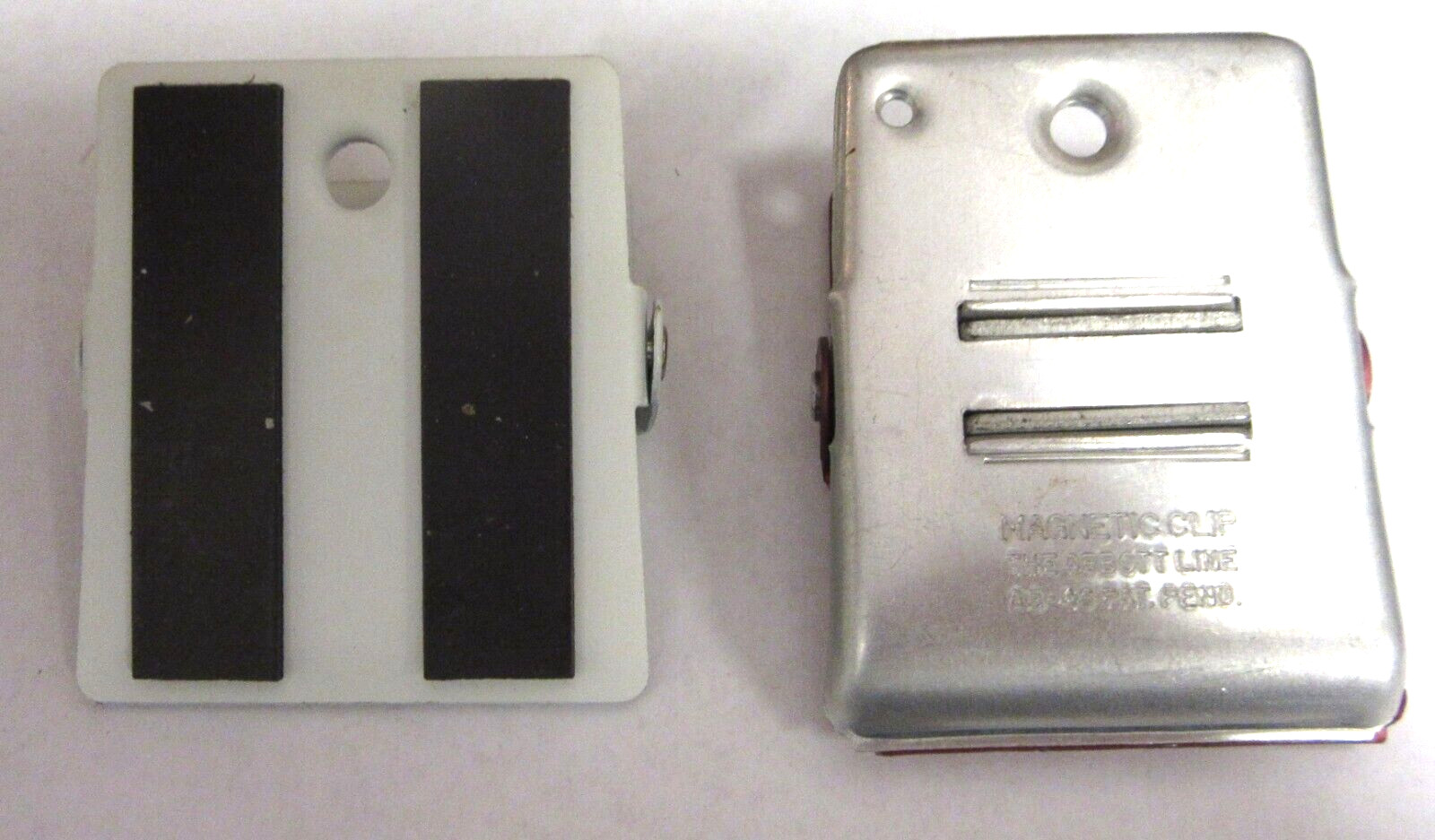2 Advertising Metal Magnet Paper Clips : STAUFFER SEEDS, Michigan ELEVATOR Exc