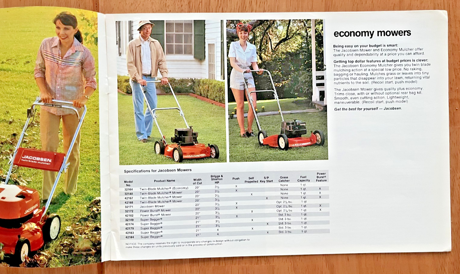 Jacobsen Lawn & Snow Equipment brochure Jacobsen Man&rsquo;f Co Racine Wisc