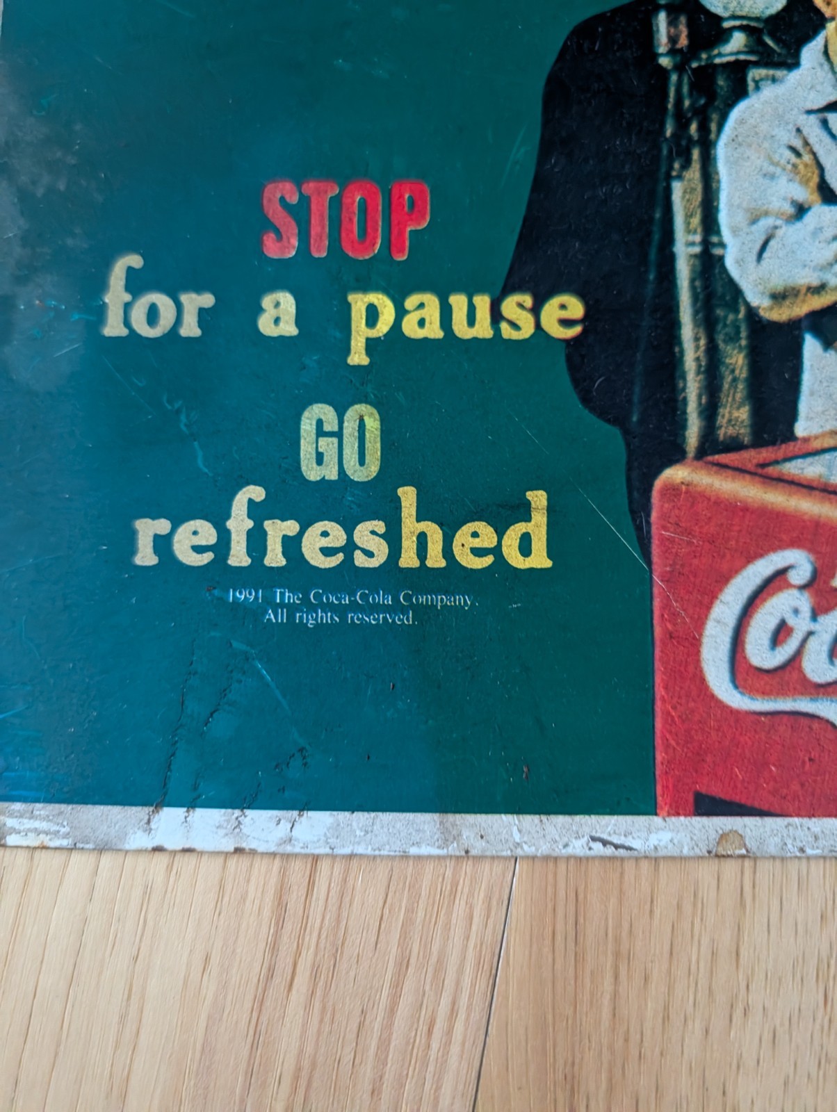 Vintage McCormick Deering Coca Cola True Blues 1991 Tin Sign Lot Advertising