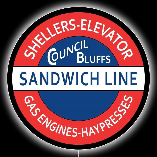 The Sandwich Line of Haypresses NEW LED Hanging Lighted Sign: 36&Prime; Dia. Round