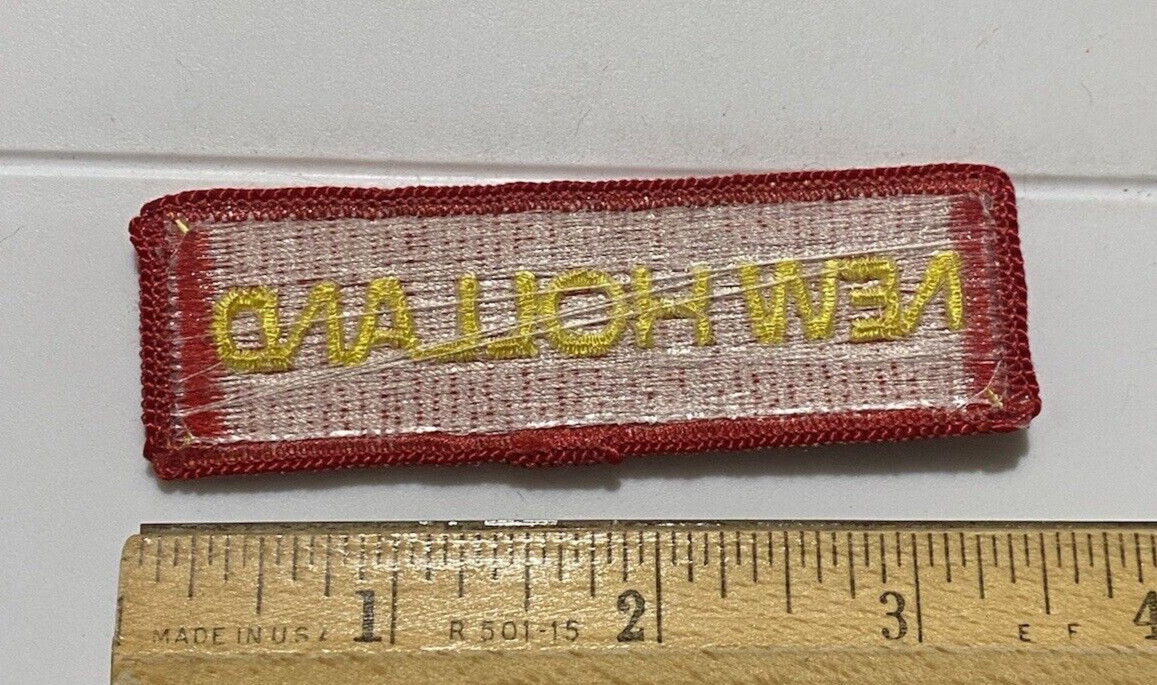 New Holland Tractors Combine Harvesters Red Yellow Lettering Embroidered Patch