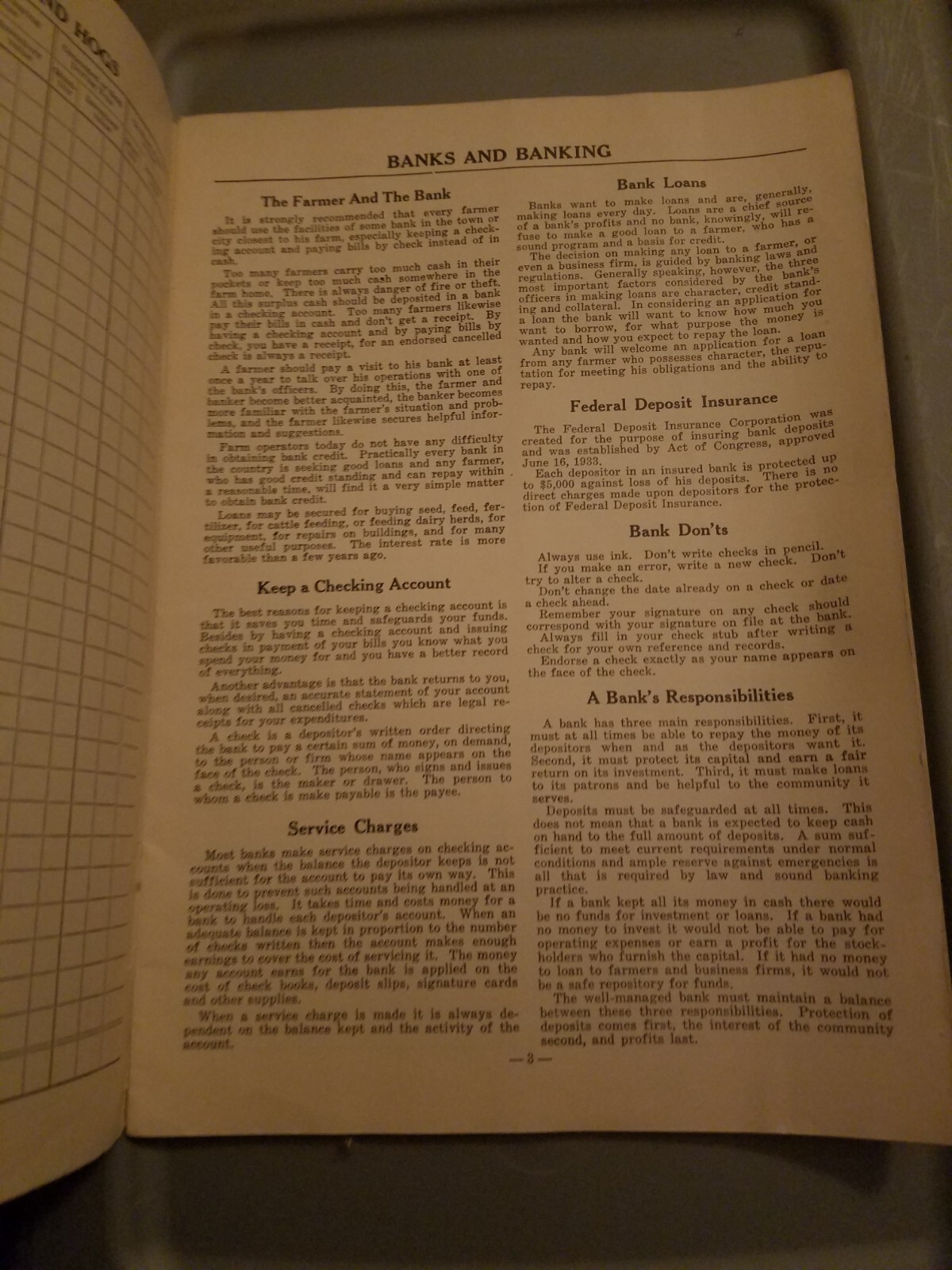 Vintage Farm account book Dayton Ohio