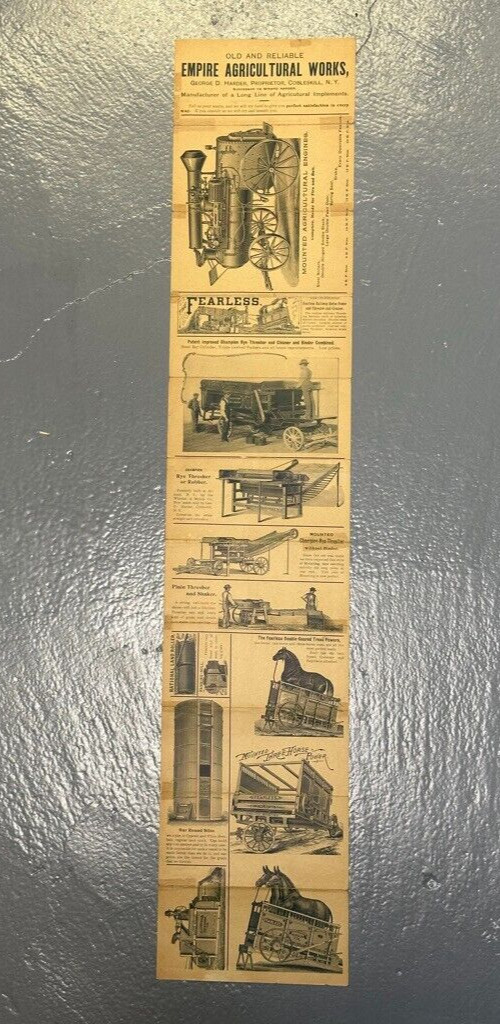 1880s EMPIRE Ag Works STEAM ENGINE Thresher SILO Saw FARM ADVERTISING Brochure