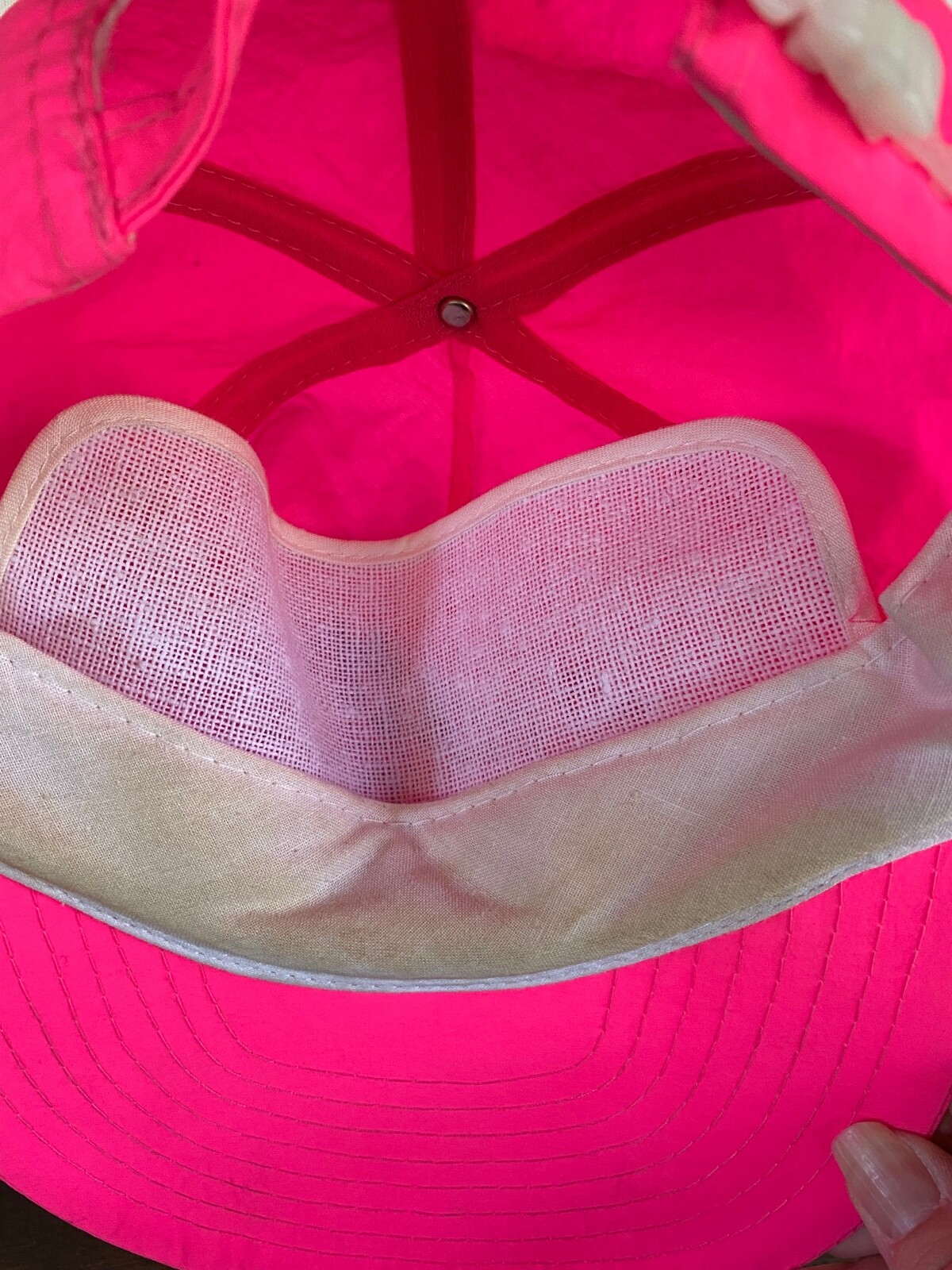 Vintage Beattie Kansas Co-Op Advertising Hat 75th Anniversary Neon Pink Farm Ag
