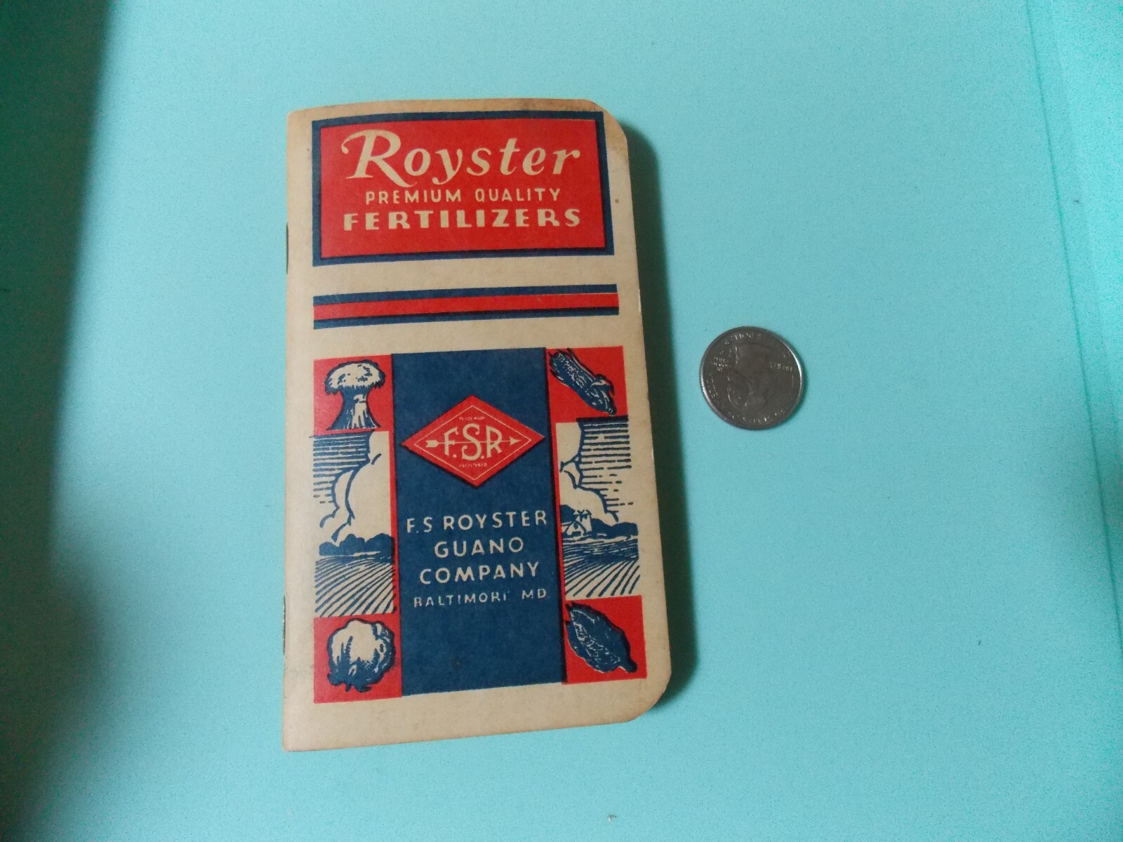 Vintage 1945 Royster Fertilizer Note Book