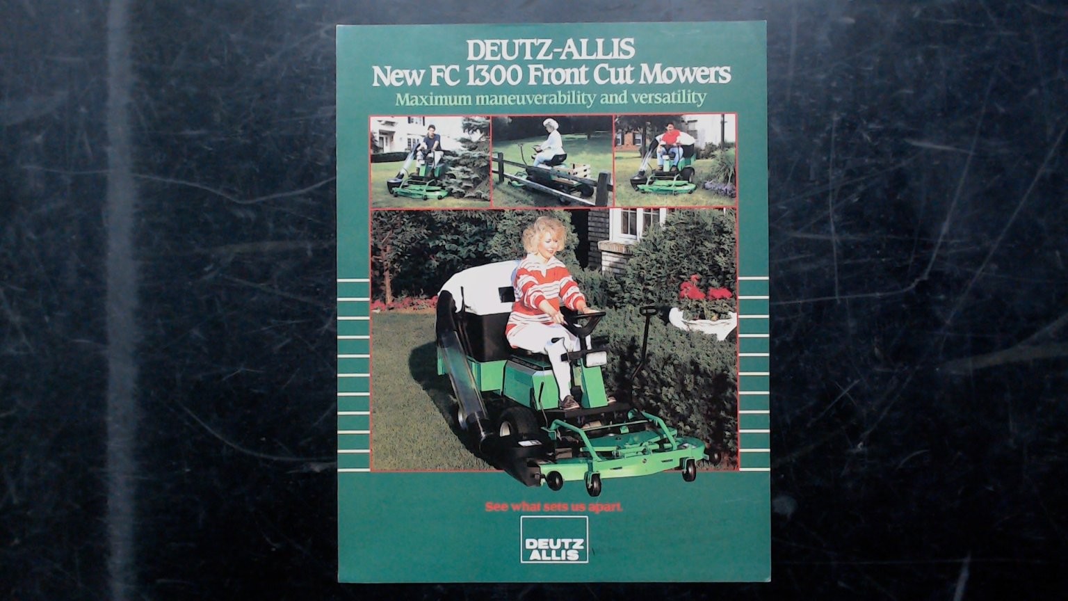 Deutz-Allis FC 1300 Front Cut Mowers Vintage Brochure 1980s Green