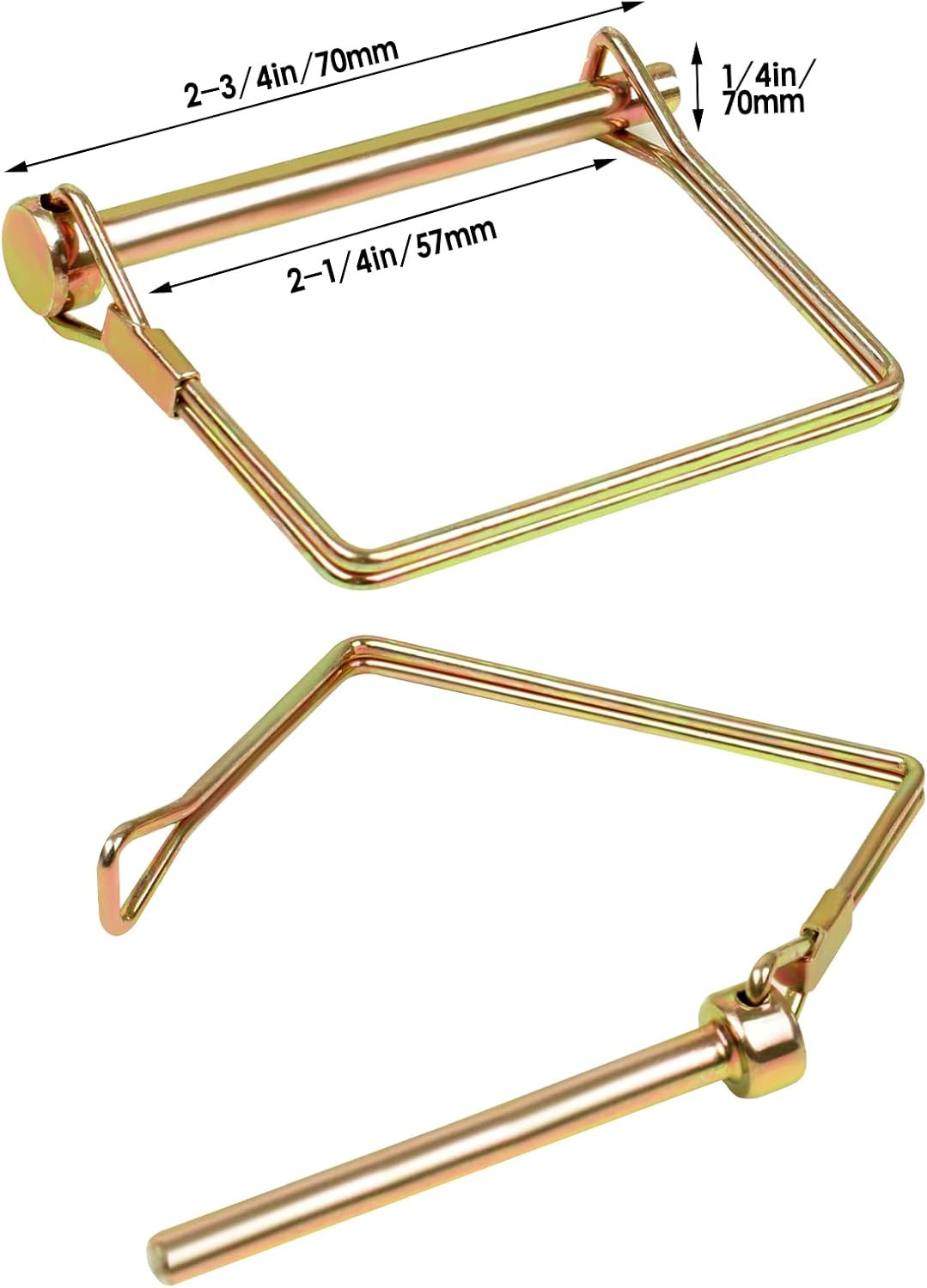12 Pieces Trailer Coupler Pin 1/4 Inch Wire Lock Pin, Heavy Duty Safety Coupler