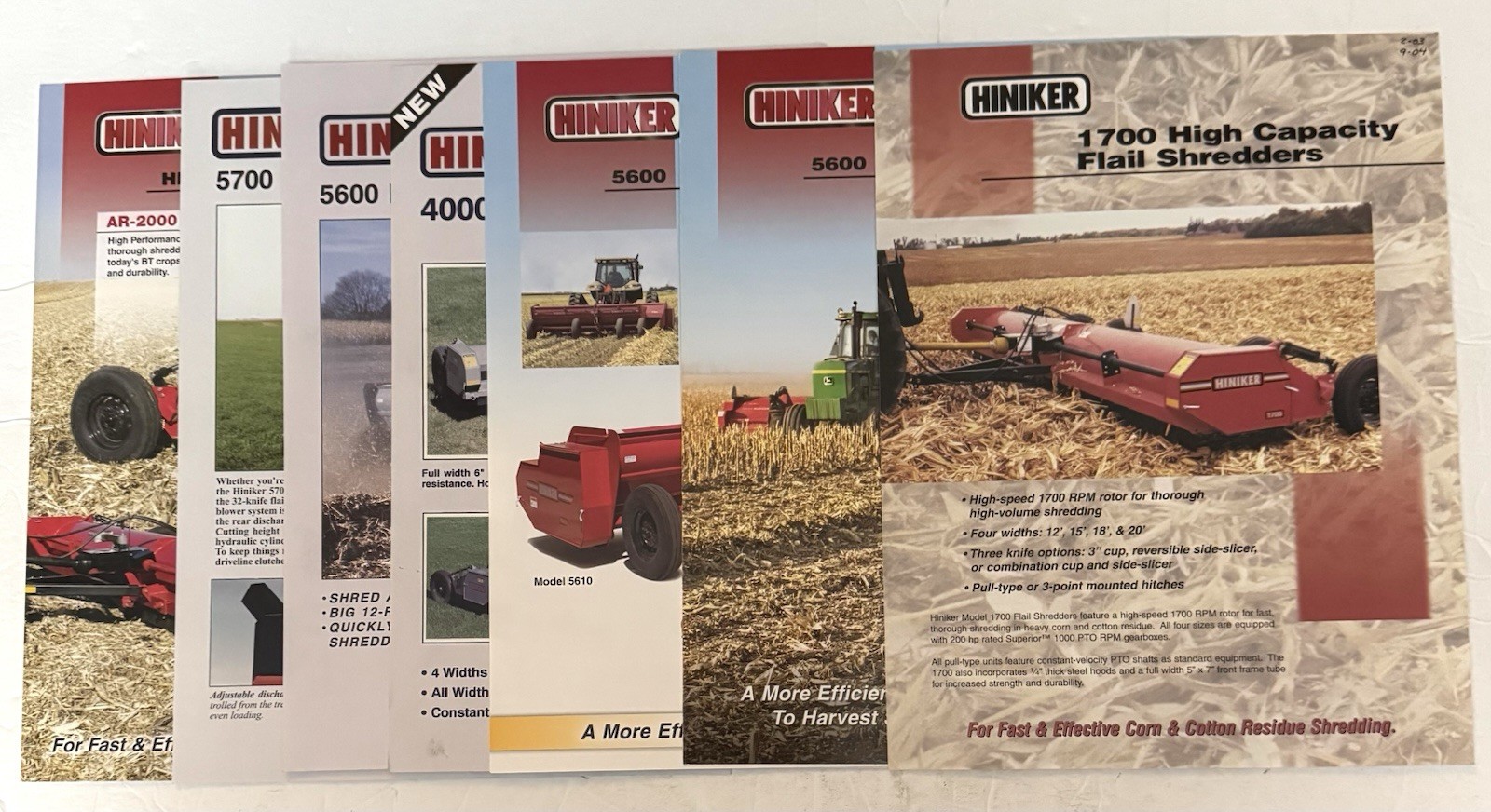 Farm Equipment Some Vintage 1991-2000&rsquo;s Hiniker Co. Set Of 7 Windrow, Shredders