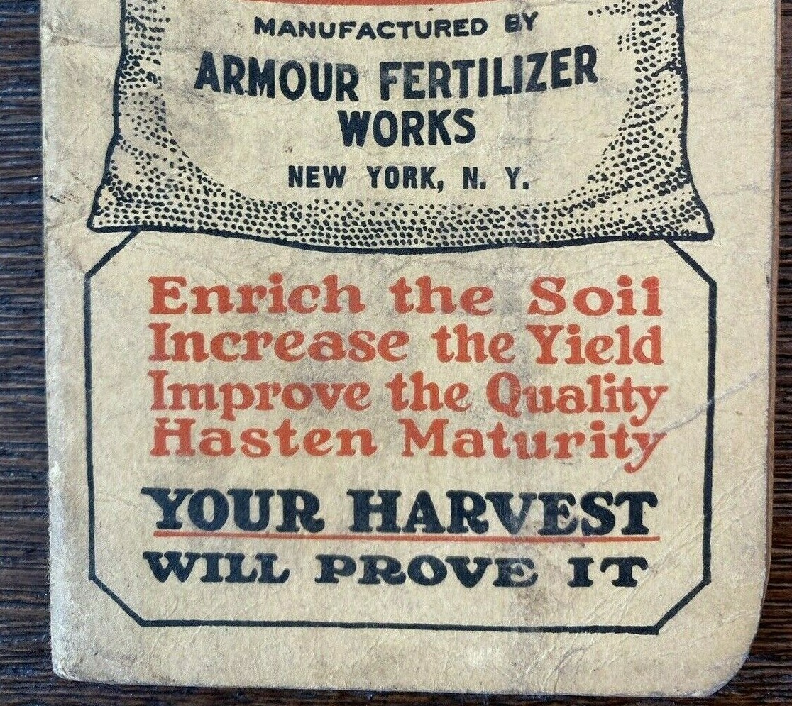 Armours Fertilizers Farmer Pocket Memo Book Reference Calendars Used 1918 1921