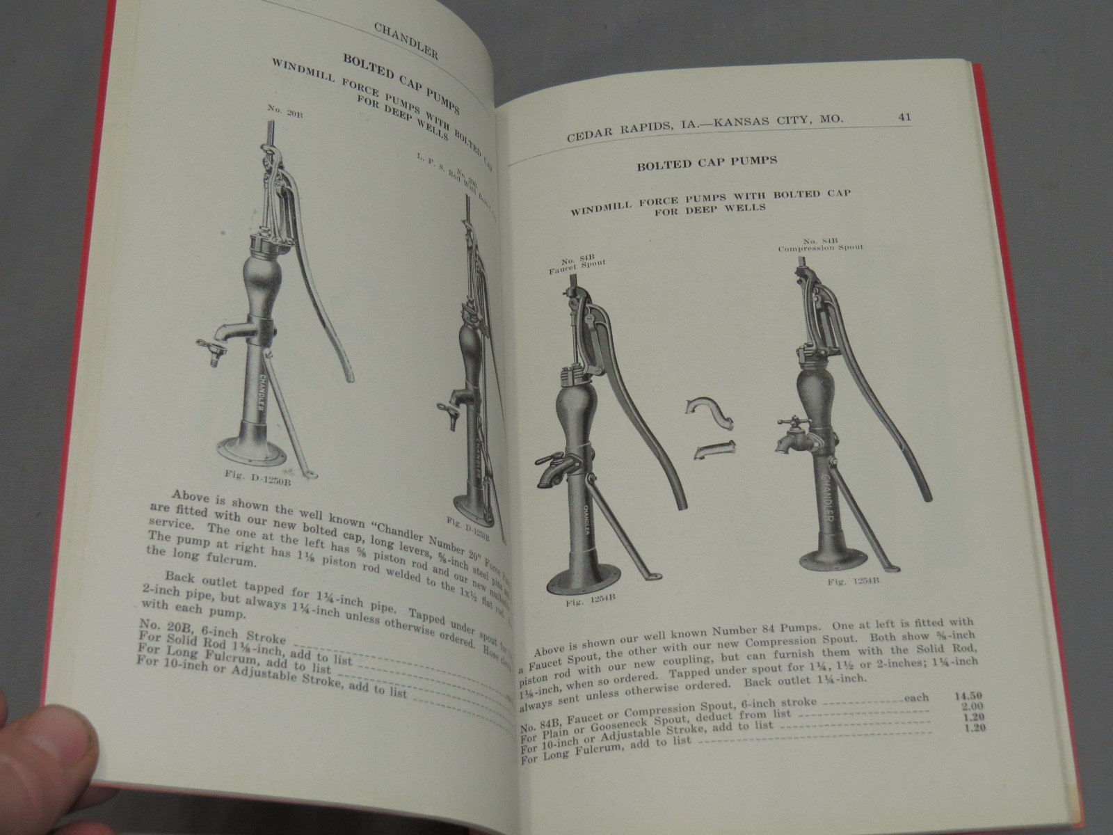 Vintage 1920&rsquo;s CHANDLER Pump Supply Co Full Line Catalog Kansas City Missouri