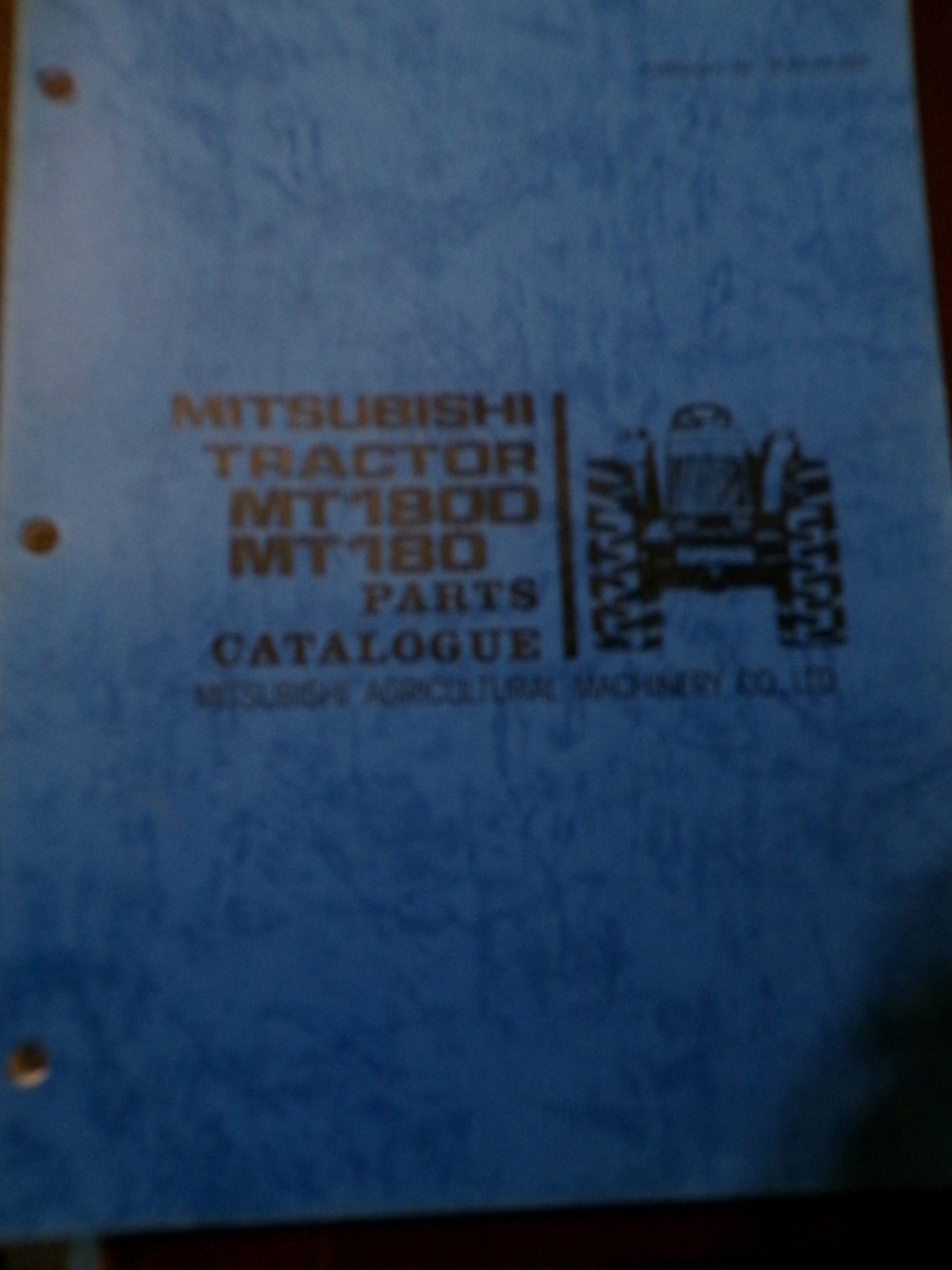 Mitsubishi MT180, MT180D Tractors Parts Catalog 1986