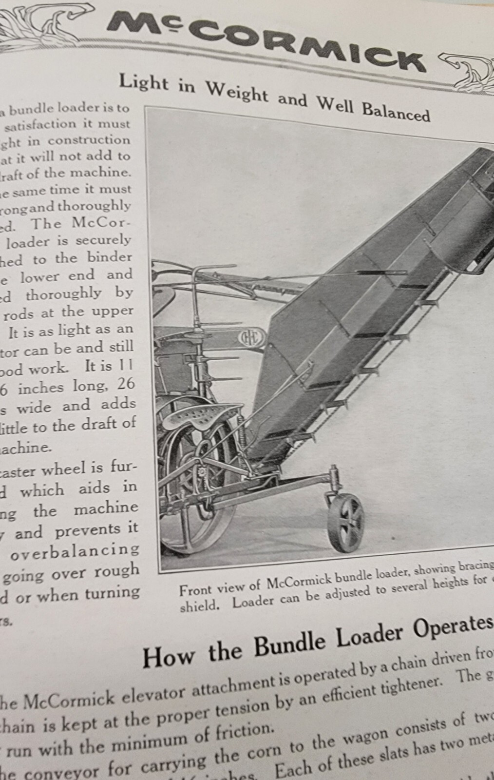 1924 McCormick Corn Machines International Harvester Antique VINTAGE