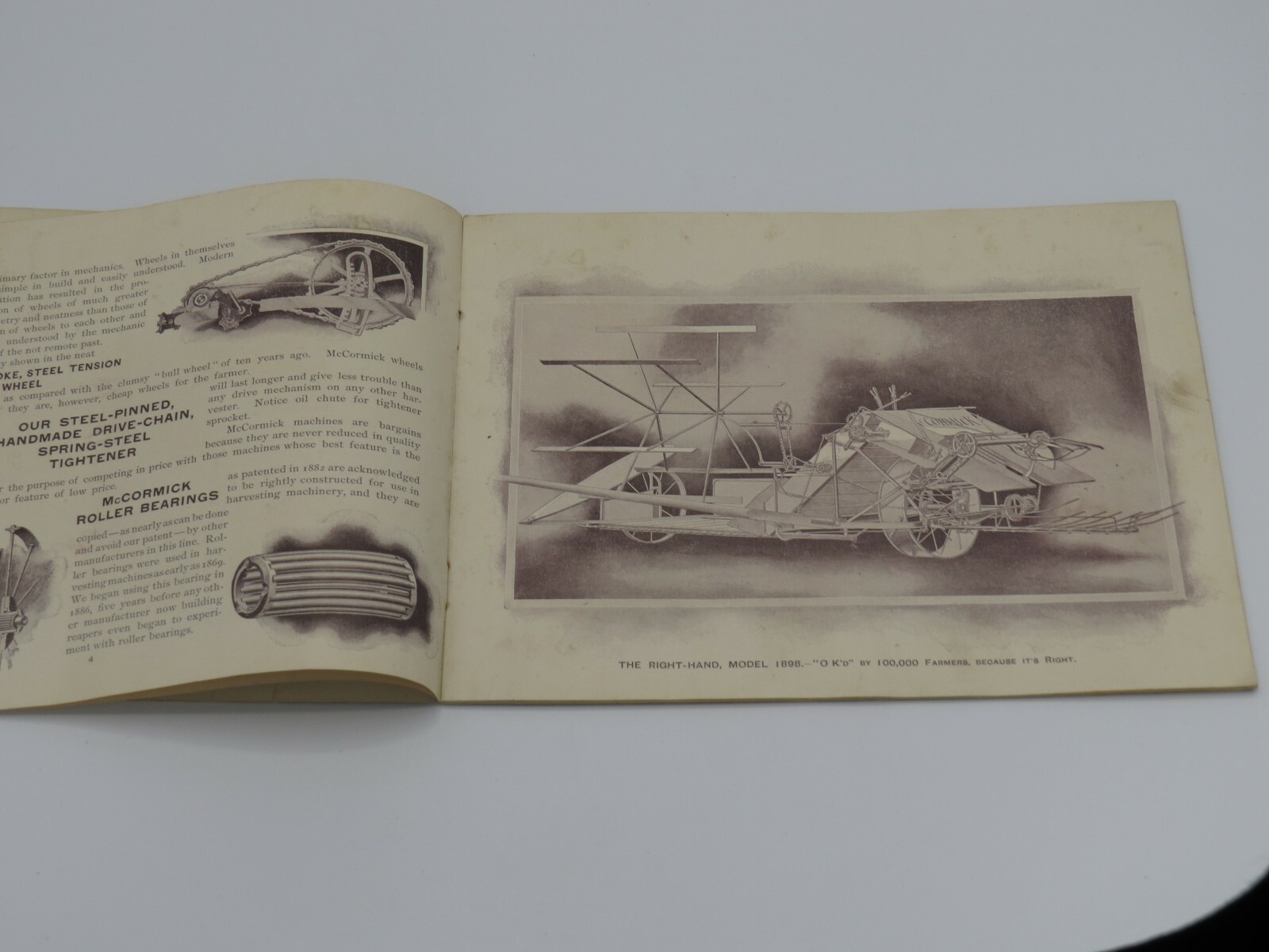 Vintage 1890&rsquo;s McCormick&rsquo;s Right Hand IH Deering Catalog Brochure RARE Binder