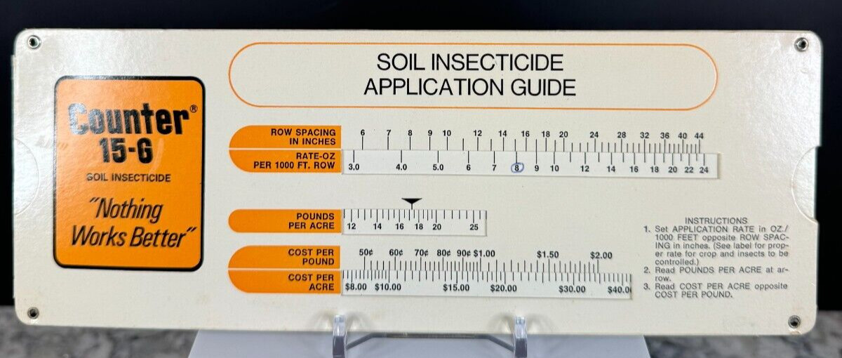 Vintage Kaiser Ag Chemicals – Counter 15-G & Case IH Farmetrics Slide Rules