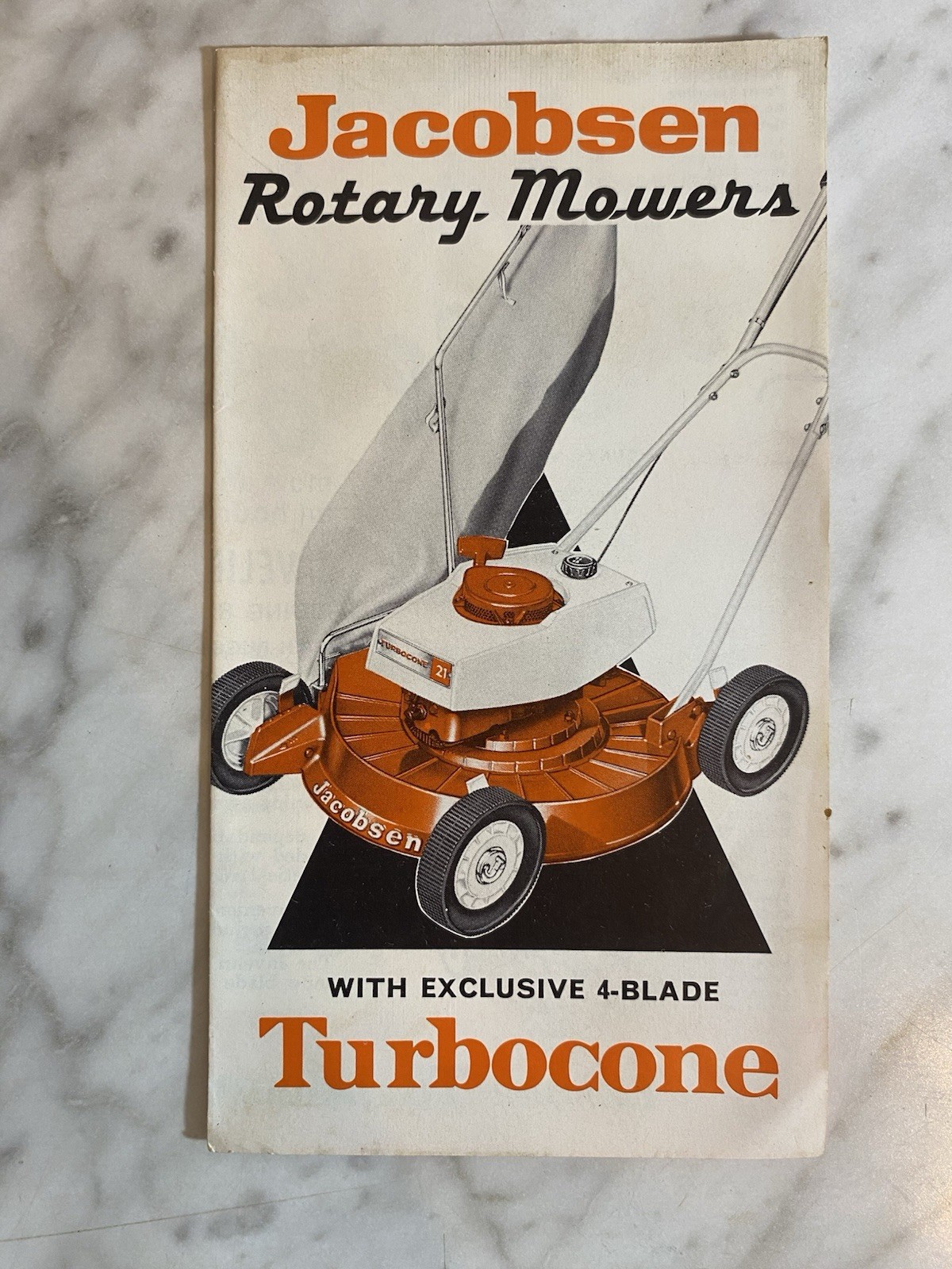 Vintage 1965 Jacobsen Rotary Mowers Turbocone 4-Blade Advertising Brochure