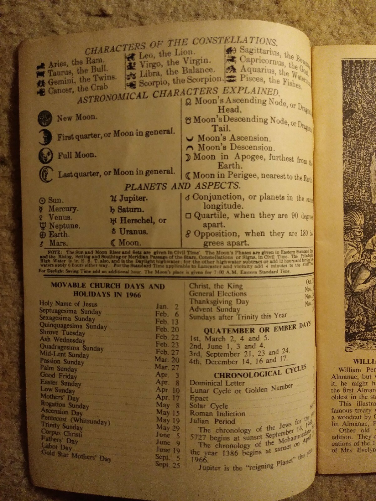 Agricultural Almanac Vol #141 1966 Lancaster PA John Baers Sons