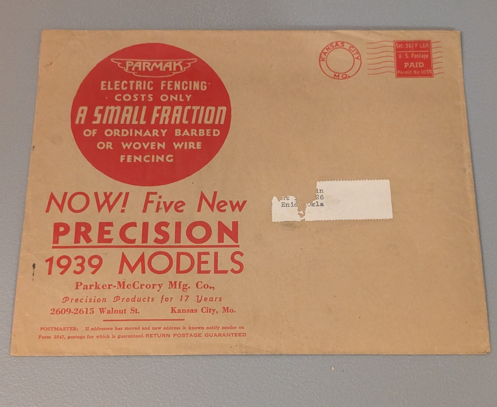 Parmak Electric Fencer 1939 Catalog Booklet w/ Letter – 1930s Depression Era Ad