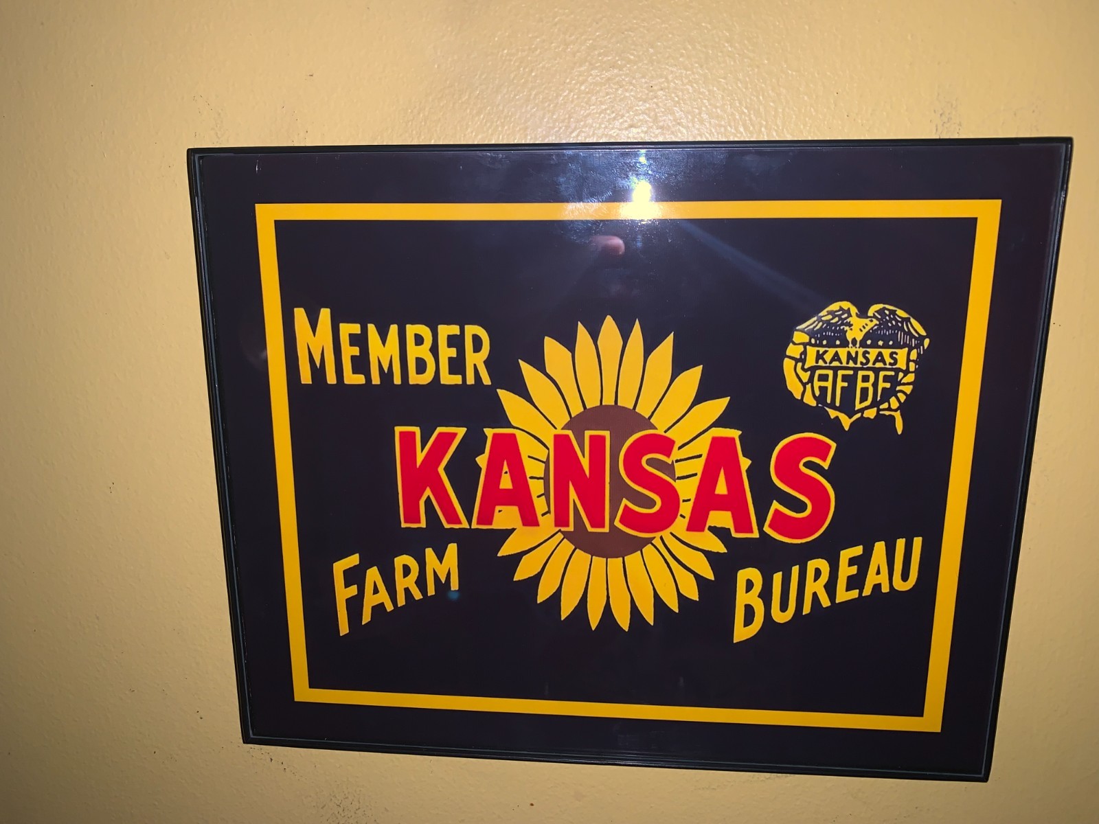 Kansas Farm Bureau Insurance Barn Farmer Advertising Sign