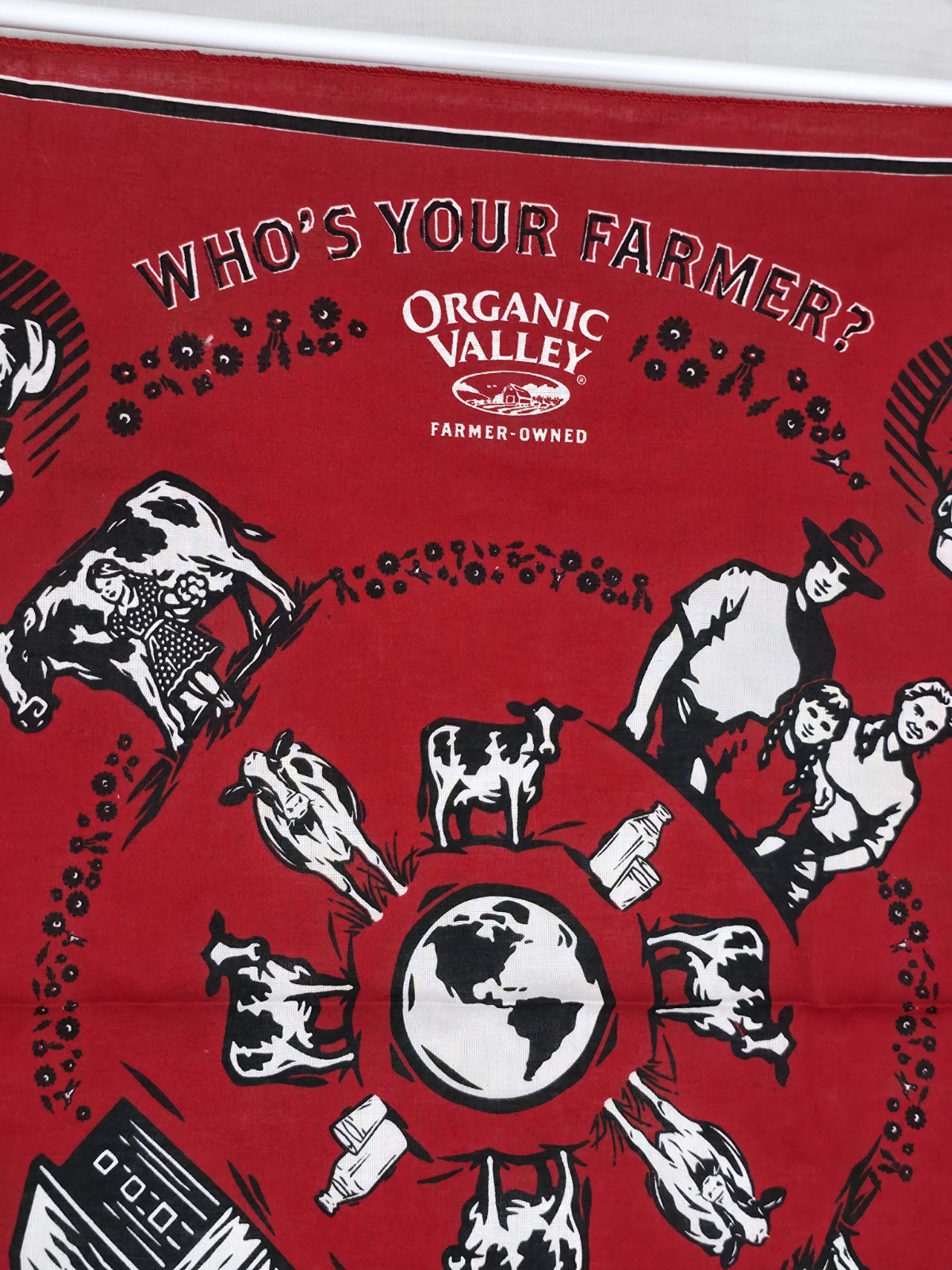 Organic Valley Red Cotton Promo Handkerchief Bandana Hankie « Who&rsquo;s Your Farmer? »