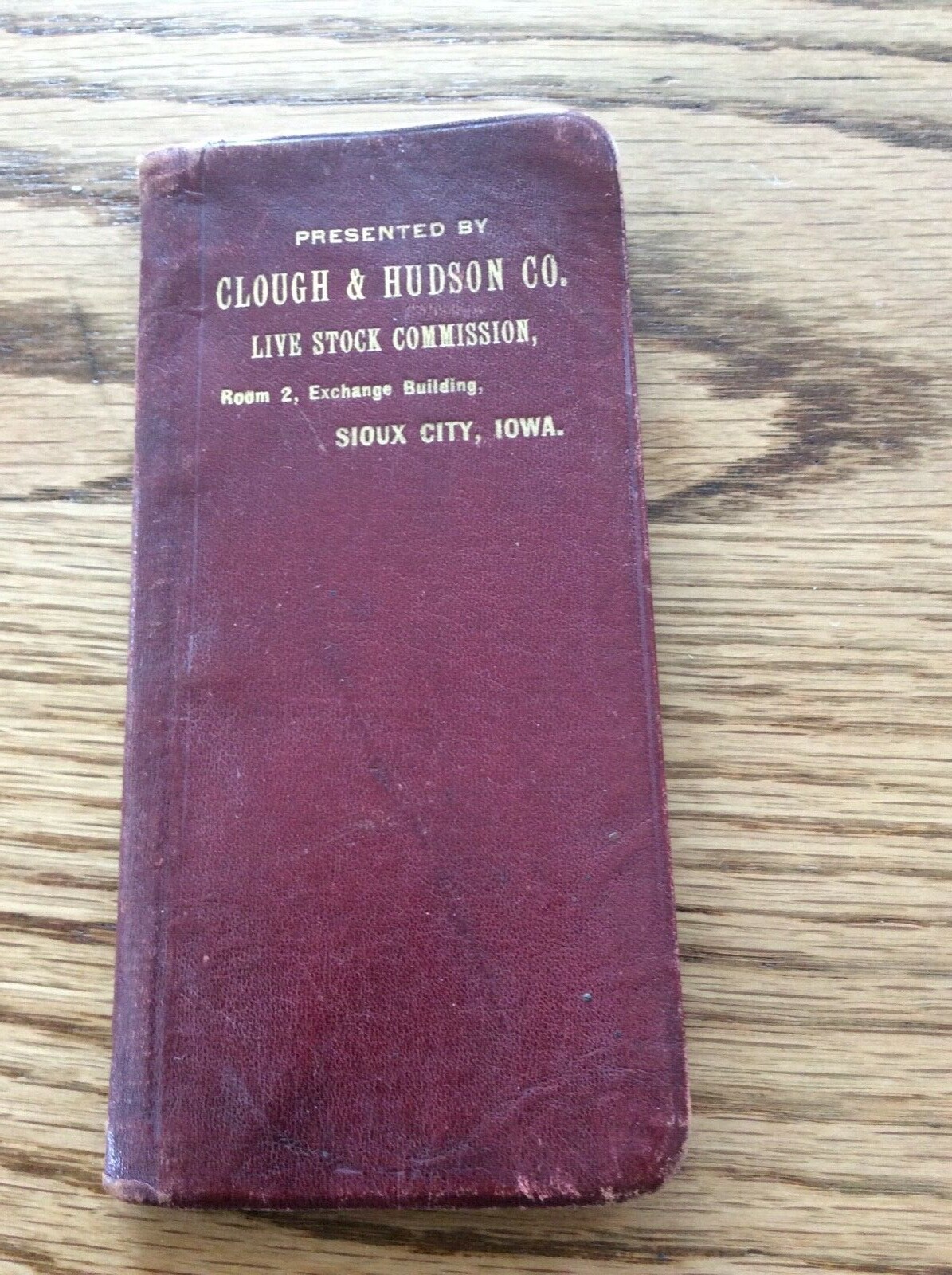 1897 Clough & Hudson Livestock Commission Room 2 Building Sioux City Iowa