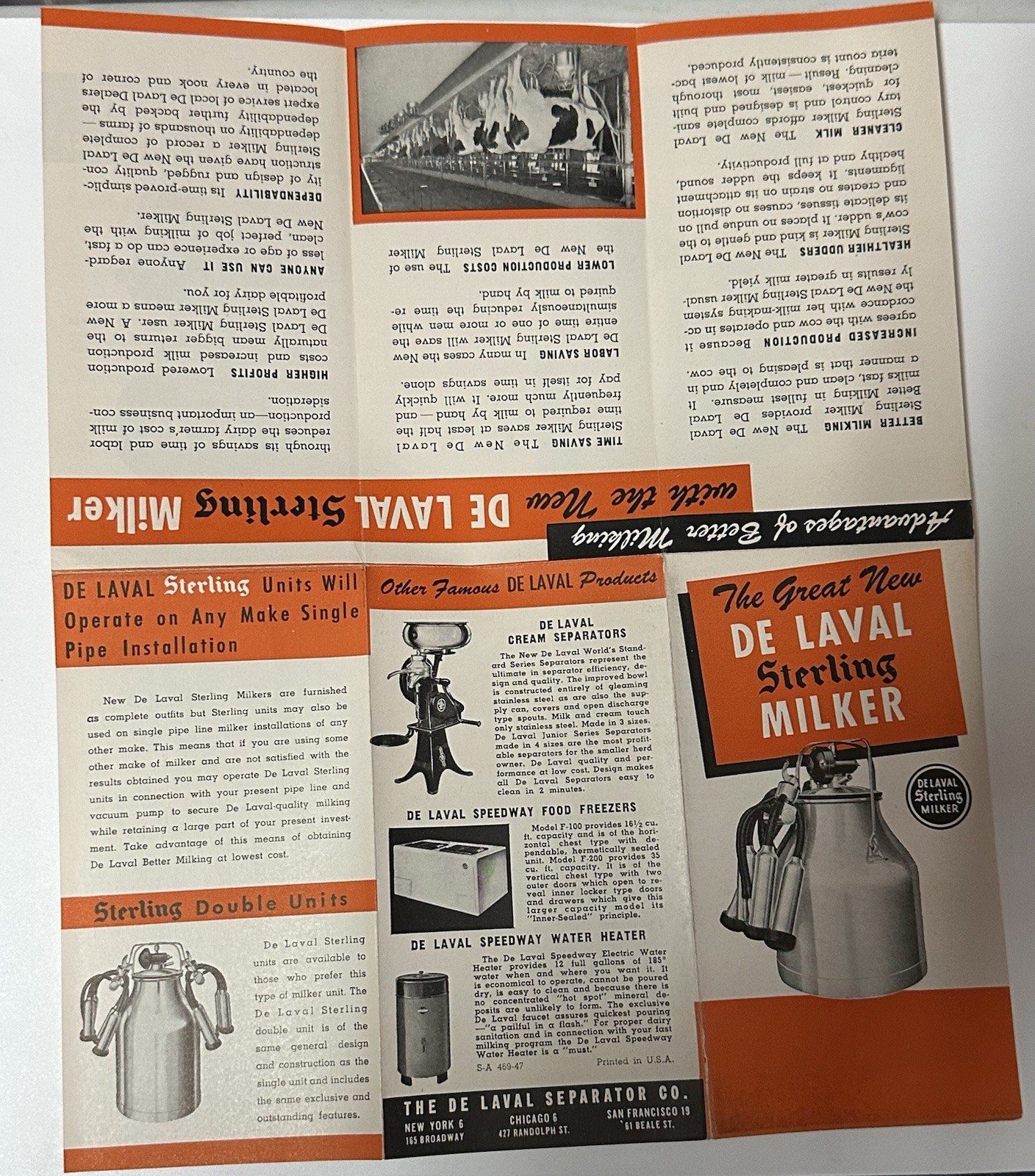 1950&rsquo;s De Laval Dairy Milking Machine pamphlet (22A)