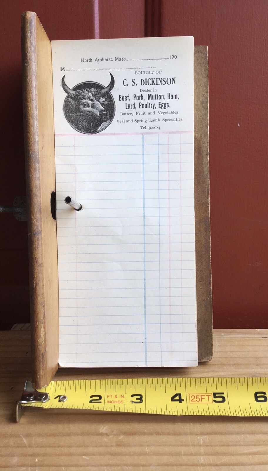 Antique 1900s NOS Bill Invoice Pad Agriculture Advertising C.S. DICKINSON Farm