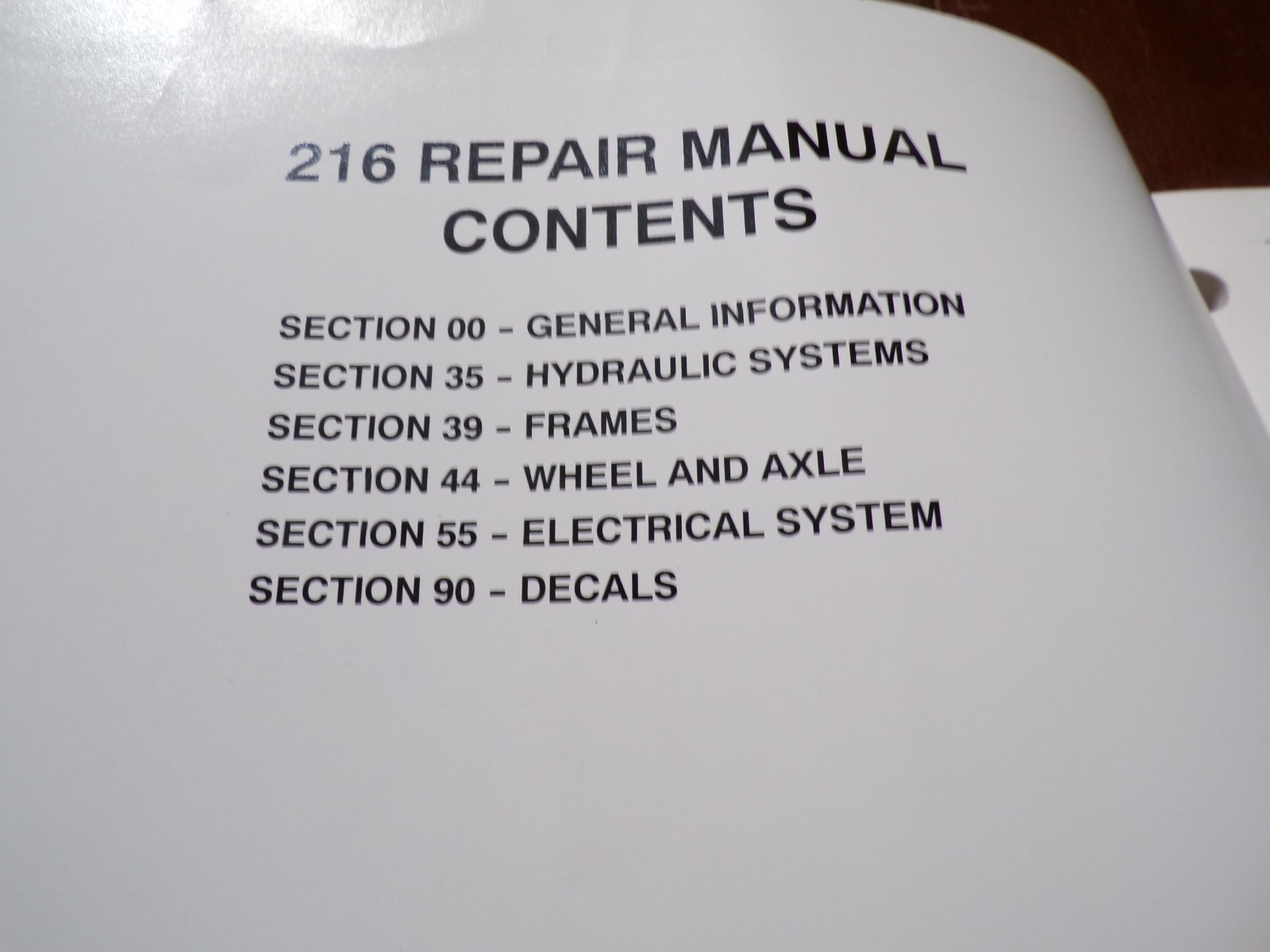 New Holland 216 Rake Repair Manual 2004