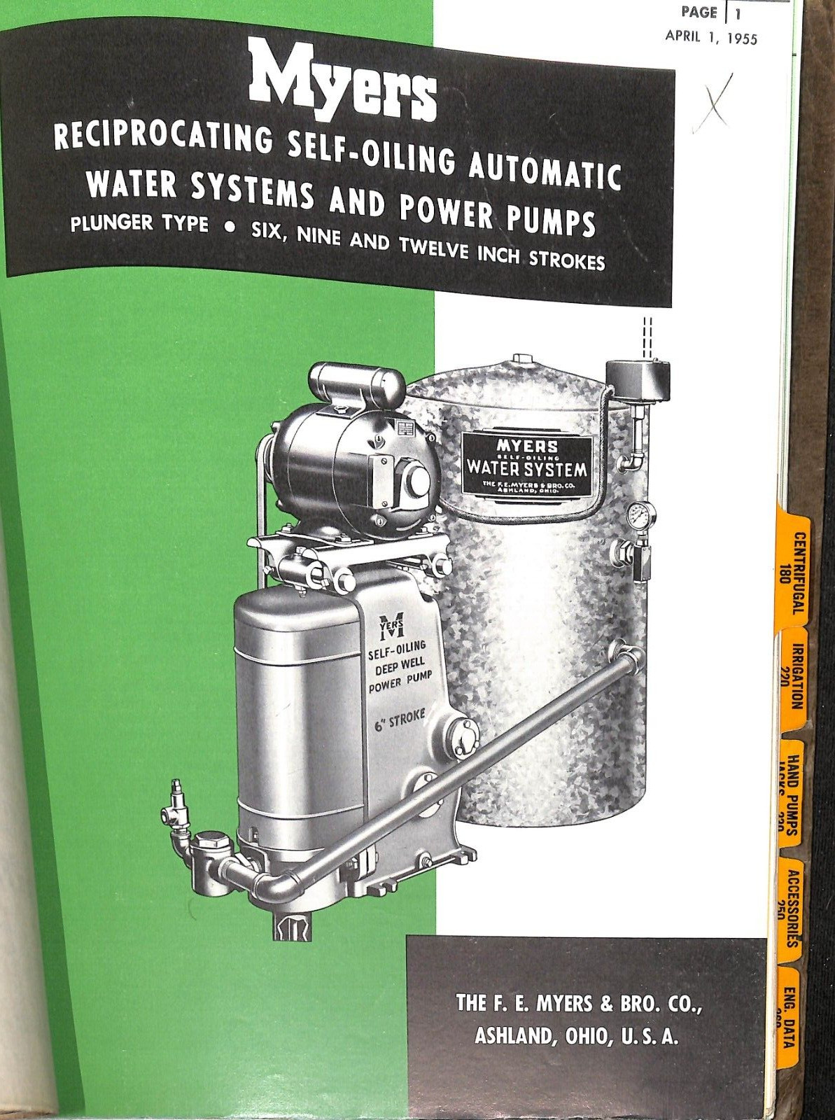 F E Myers Ashland Ohio Catalog Brochures Binder Ephemera 1966 B1