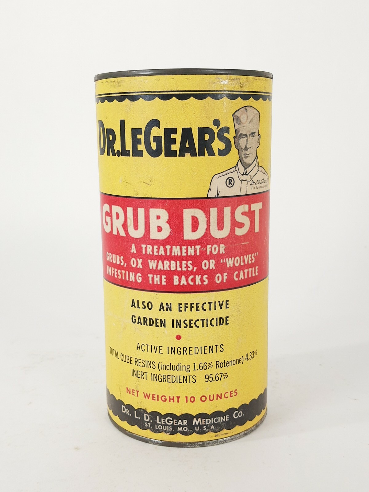 RARE *NOS* ANTIQUE DR. LEGEAR&rsquo;S GRUB DUST FARM AGRICULTURE ADVERTISING