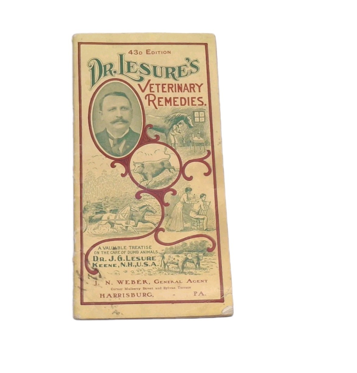 Dr Lesure&rsquo;s Veterinary Remedies Farm Vet Brochure Catalog Keene NH Early 1900&rsquo;s