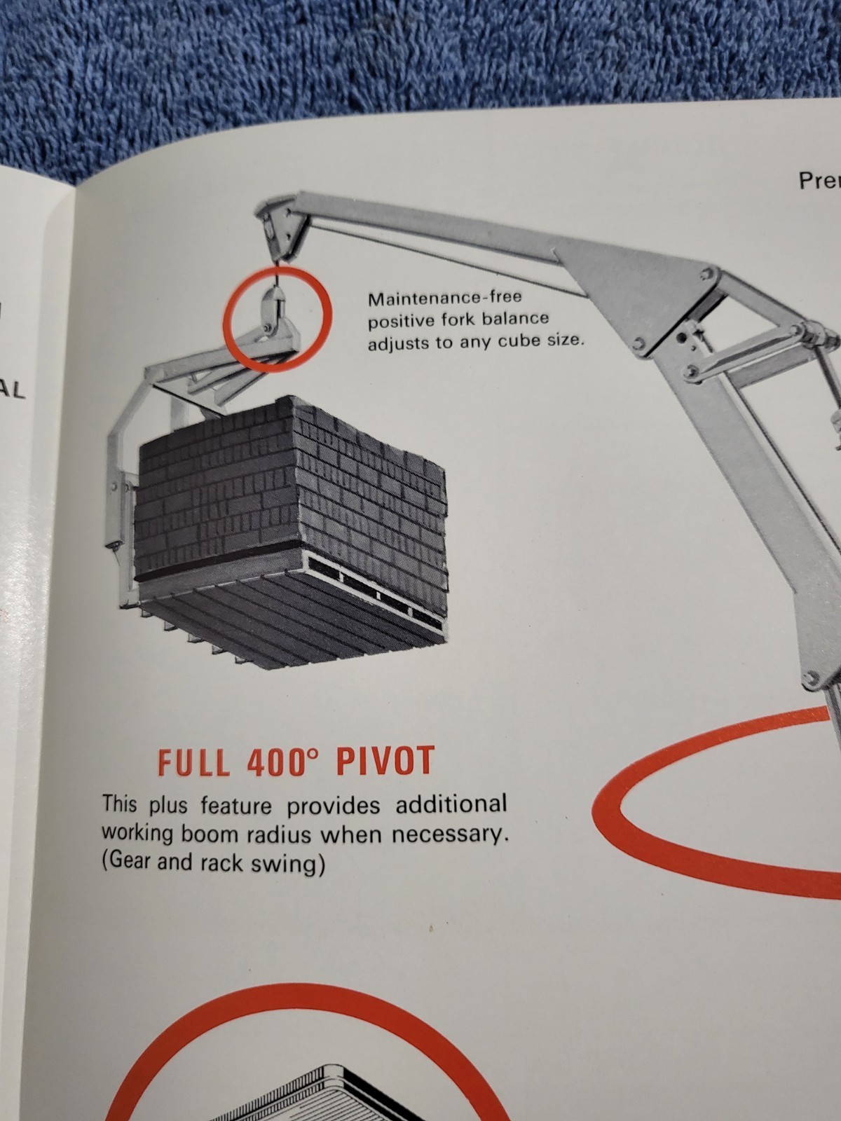 Vintage Prentice Hydraulics Inc. BLOCK UNLOADER Crane Lift Loader BROCHURE WI.