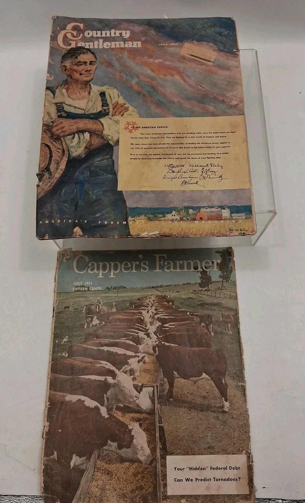 Vtg Capper&rsquo;s Farmer July 1951 Cattle Agriculture 1945 Country Gentleman Damaged