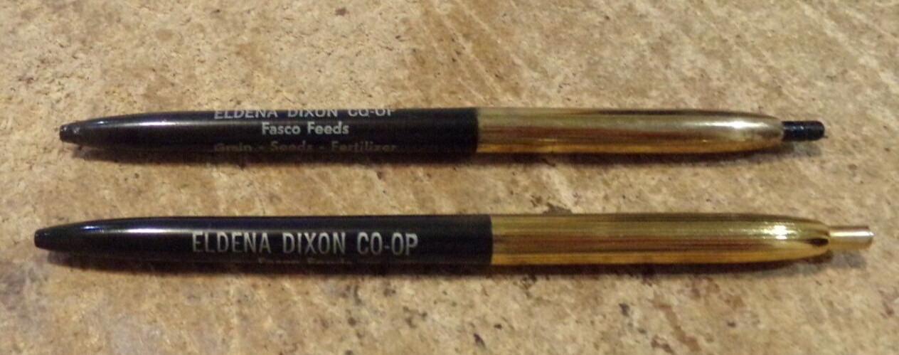2-lot vintage eldena dixon co-op dixon,il. pens in good shape used