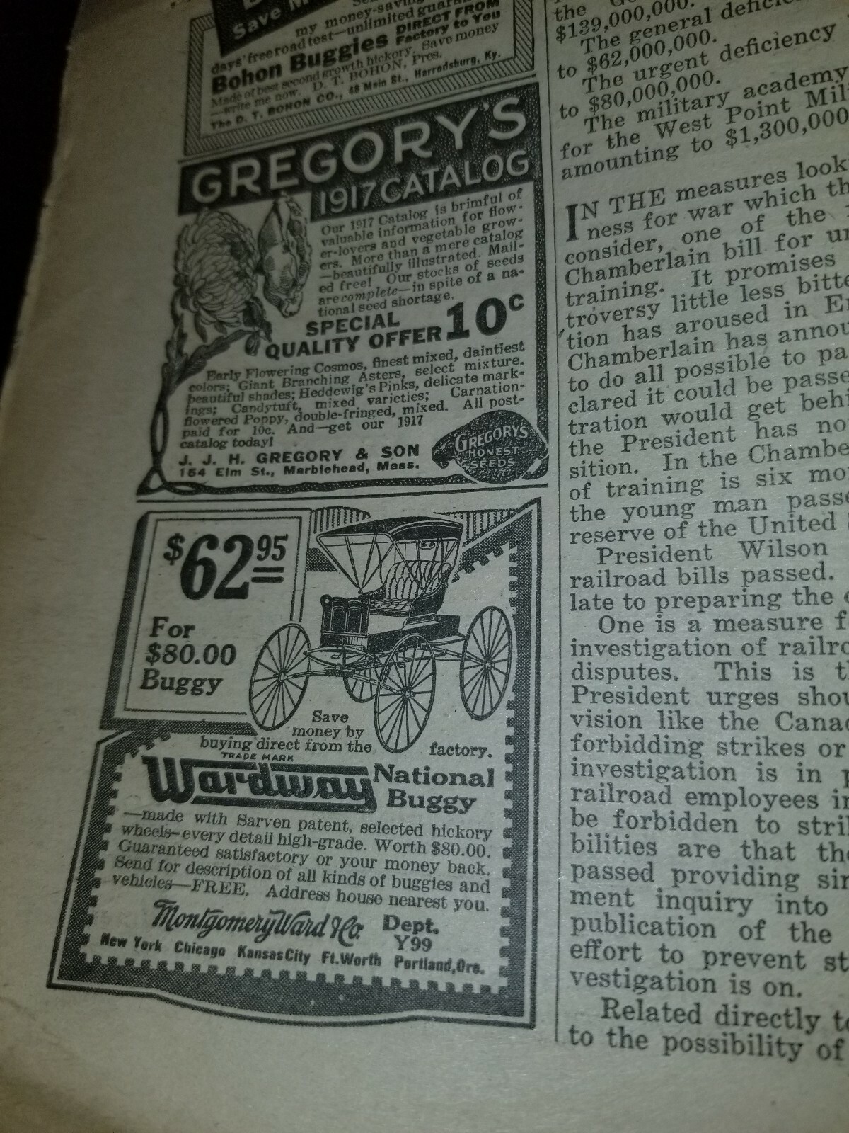 FARM and FIRESIDE, The National Farm Paper- Old Farmer Apr. 7 1917 John Deere…