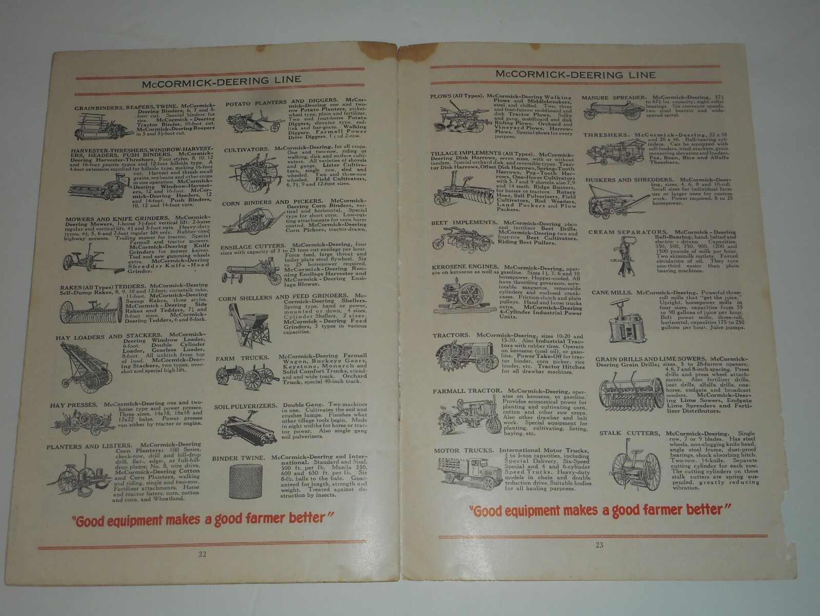 IH MCCORMIC DEERING REAPER CENTENNIAL 1831-1931 Grain Binders Sales Brochure