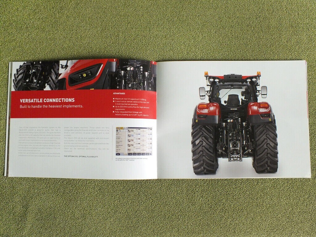 CASE IH OPTUM CVX Tractors Farm Agricultural Equipment Brochure Prospekt 2015
