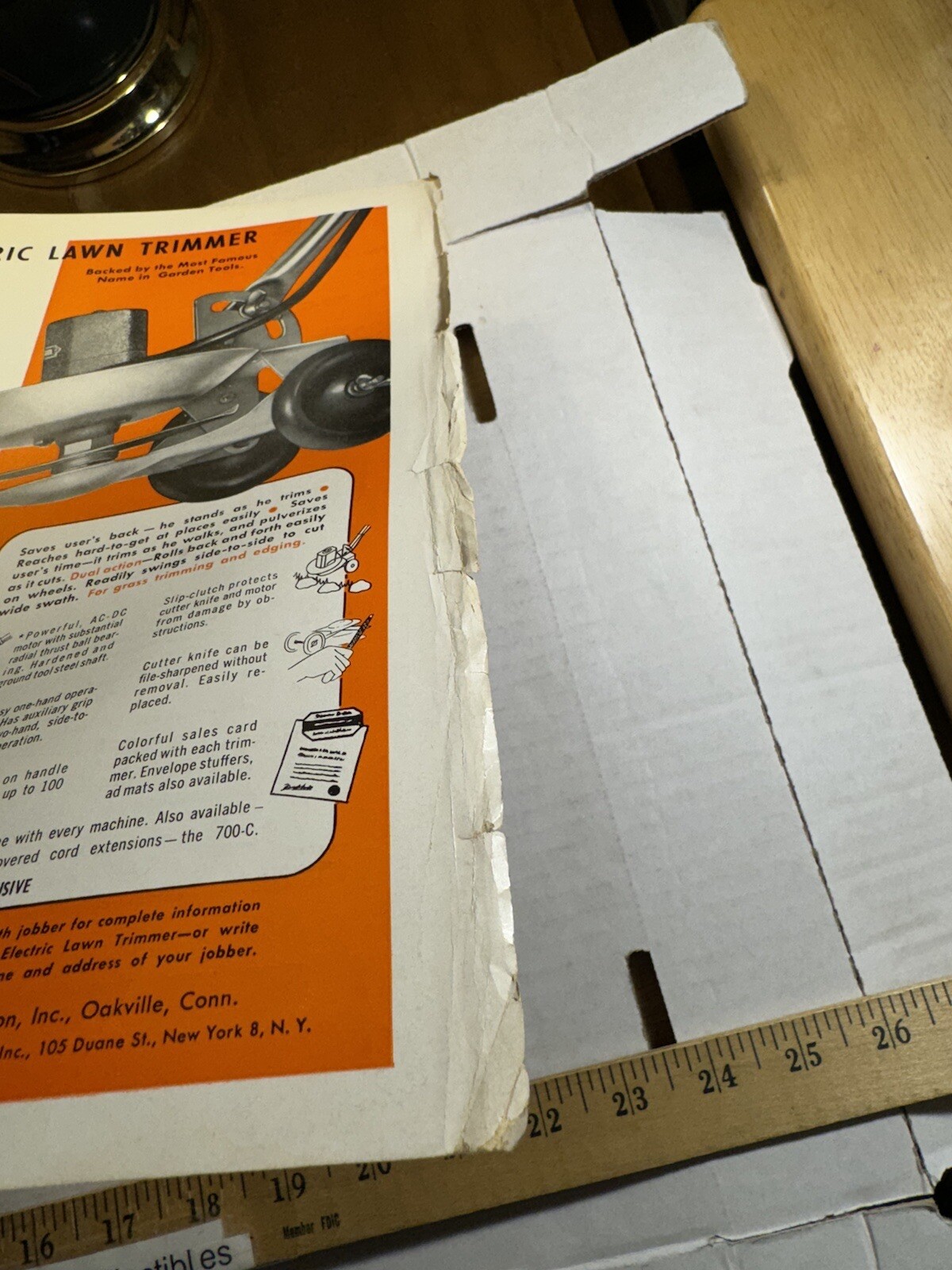 Vintage Electric Lawn Trimmer Seymour Smith & Son Oakville CT Brochure