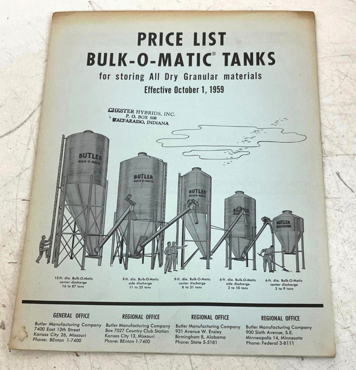 Vtg Butler Grain Bins Bulk O Matic Tanks Trans Duct Assembly Schematic Ad Bundle
