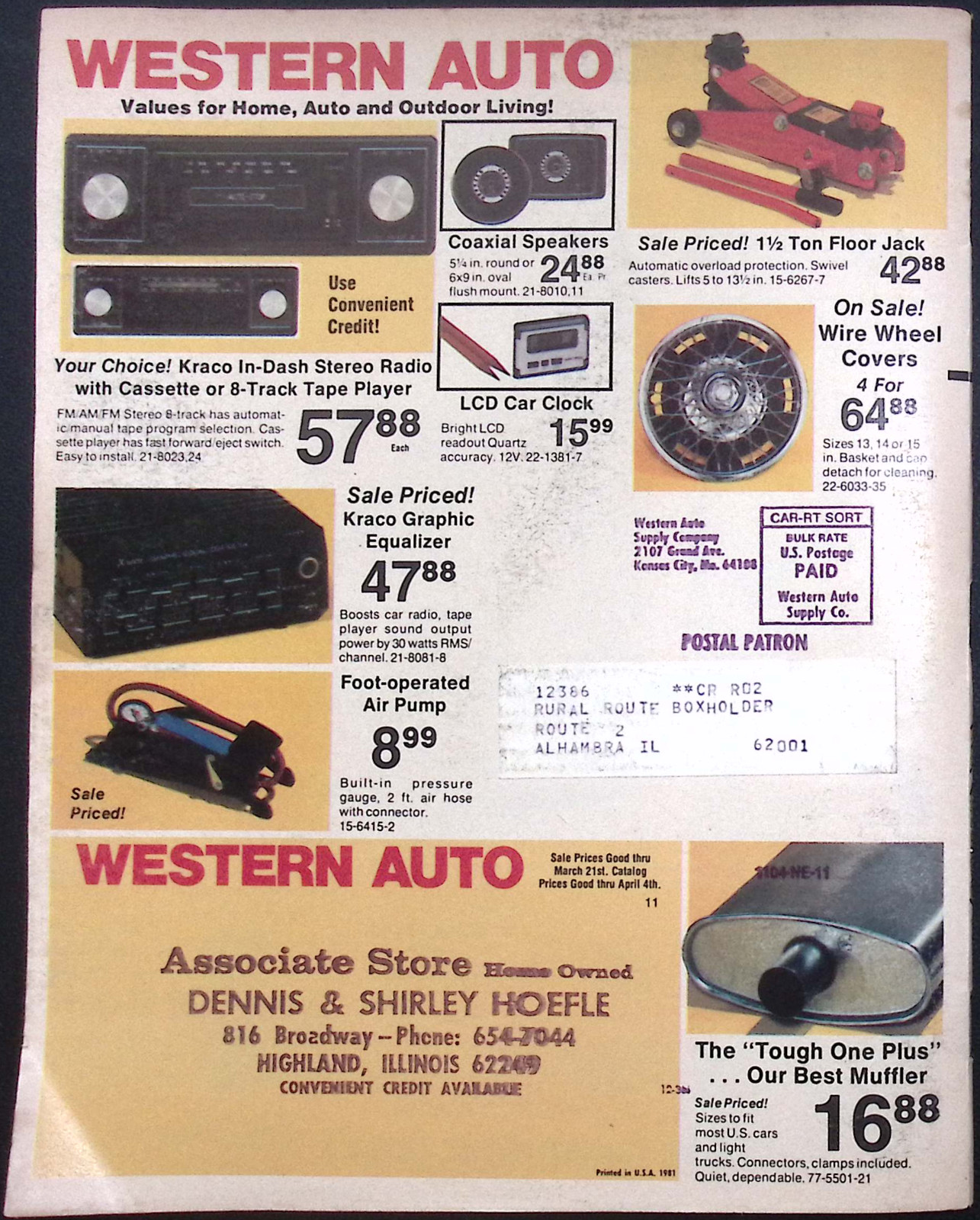 Surplus Tractor Parts Corp, Sears Craftsman, Western Auto, True Value, ERB Equip