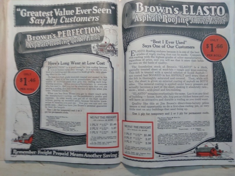 1924 Jim Brown&rsquo;s Bargain Book of Fencing Gates Steel Posts Barb Wire Roofing
