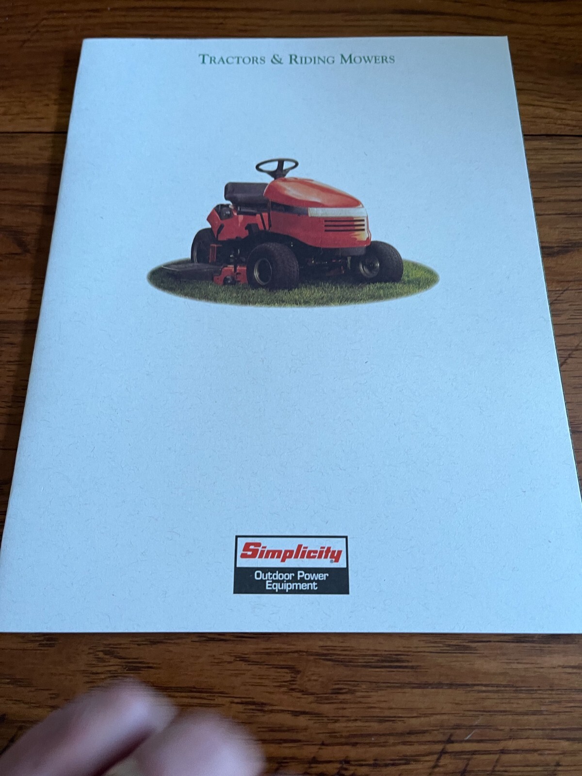 Simplicity Outdoor Power Equipment for 1996 Brochure FCCA