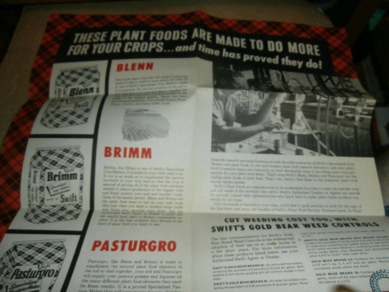 Original Swift&rsquo;s Red Steer Plant Food Farm Brochure Wertz Garage Lineboro MD