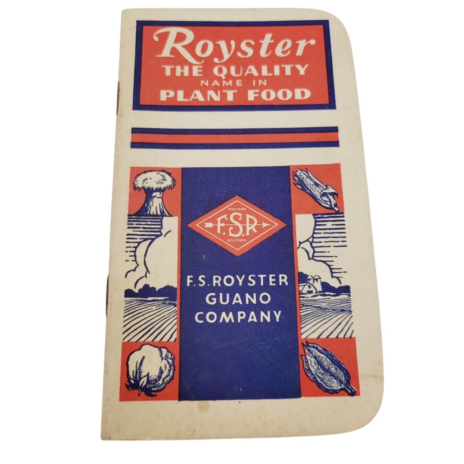 1958 Advertising Royster Guano Plant Food Co Fertilizer Calendar Memo Booklet