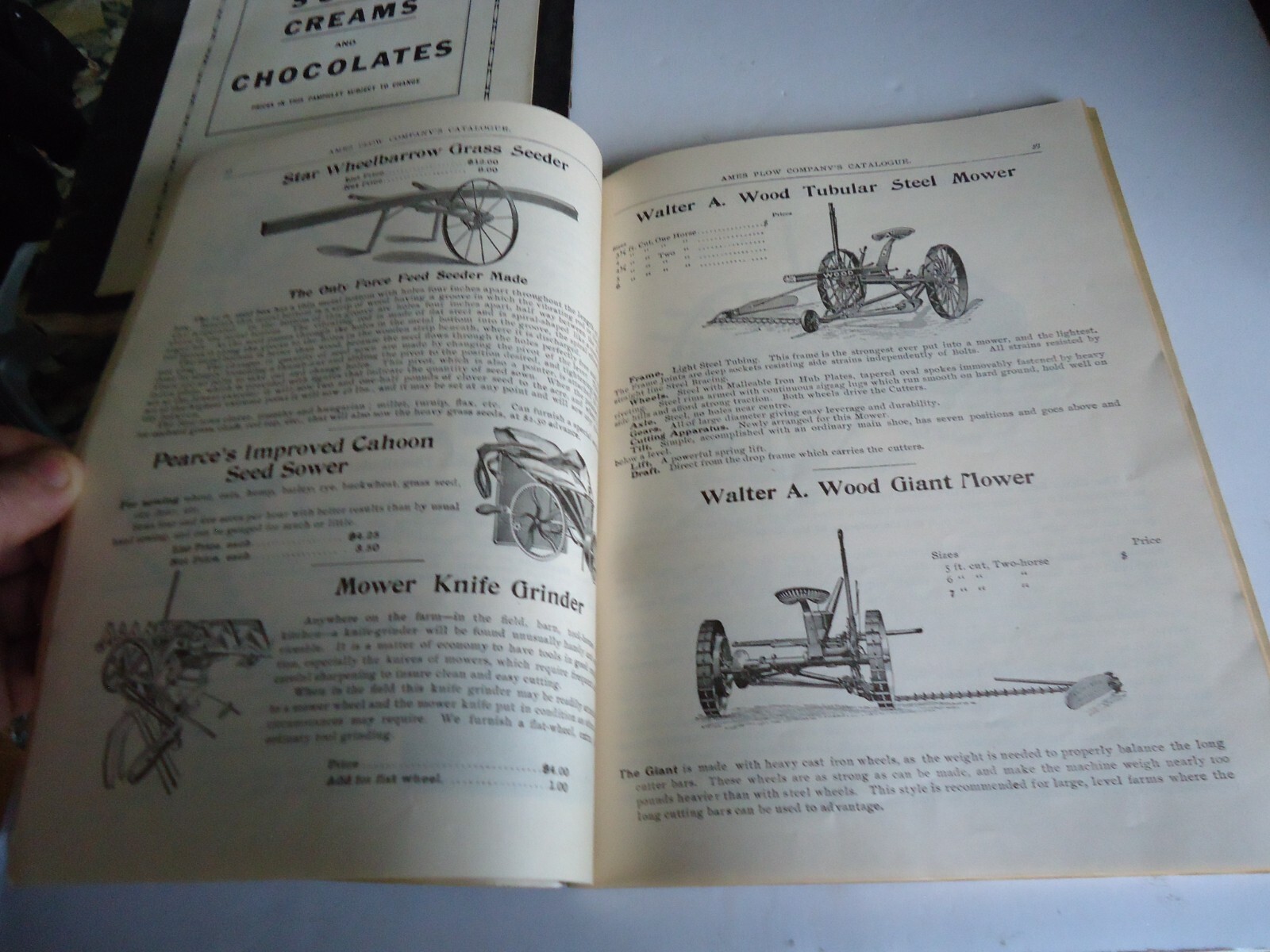 Antique Catalog 1908 Ames Plow Co Boston farm machines Wagons Lawn Mowers 118pgs