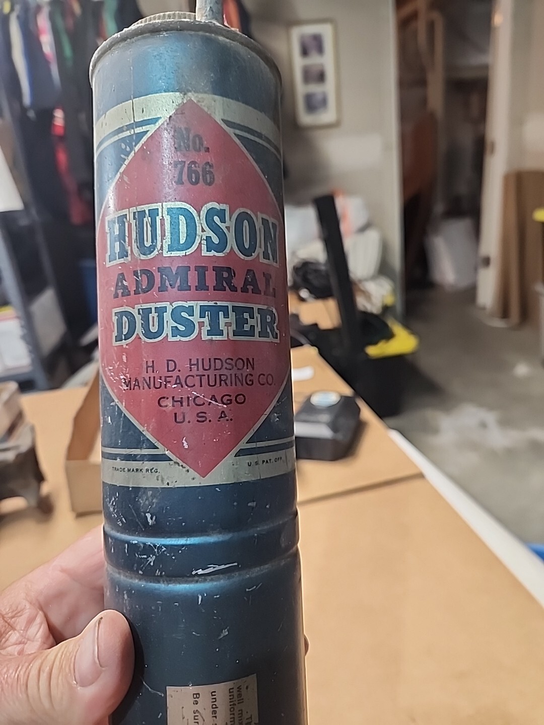 Vintage Admiral Duster Co. HUDSON No. 766 Garden Pesticides Bug Sprayer Nice!